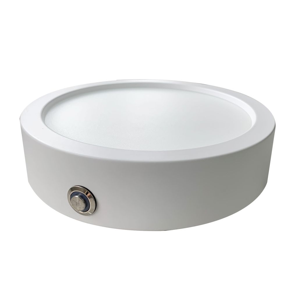 Trans Globe Lighting EM-LED-30097 WH Disk-Emergency 7" Edge Lit in White